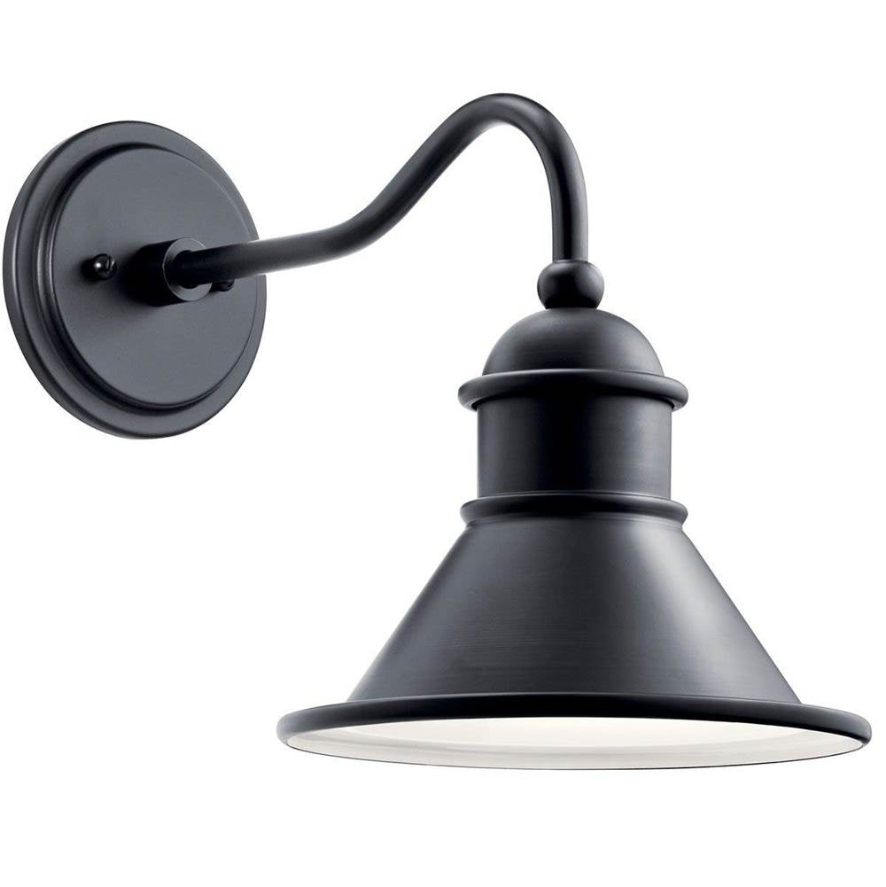 KICHLER 49775BK Northland 12" 1 Light Outdoor Wall Light in Black