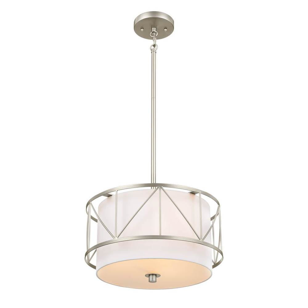 KICHLER 52074SN Birkleigh 14" 3 Light Pendant/Semi Flush Satin Nickel