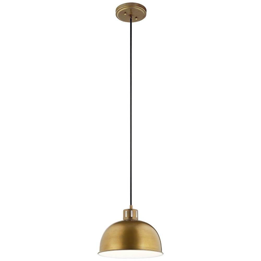 KICHLER 52152NBR Zailey 9" 1 Light Pendant in Natural Brass