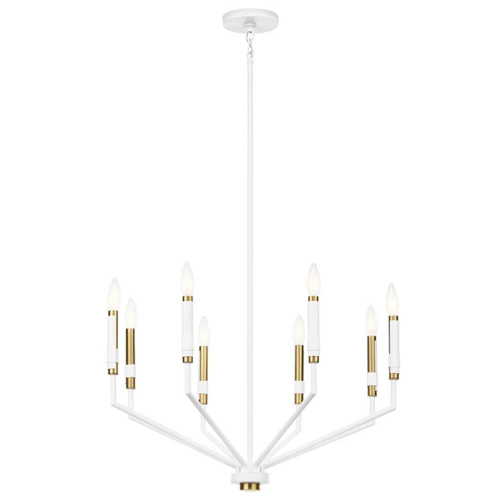 KICHLER 52349WH Armand 26 inch 8 Light Chandelier in White Finish
