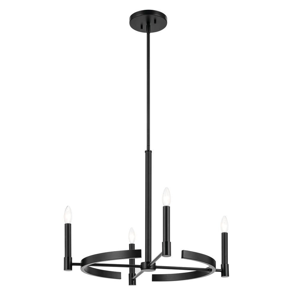 KICHLER 52426BK Tolani 20.25" 4-Light Chandelier in Black
