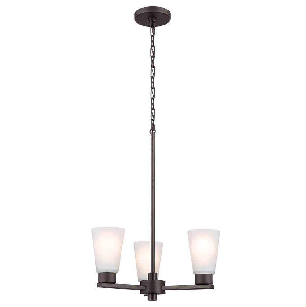 KICHLER 52435OZ Stamos Chandelier 3 Light - Olde Bronze