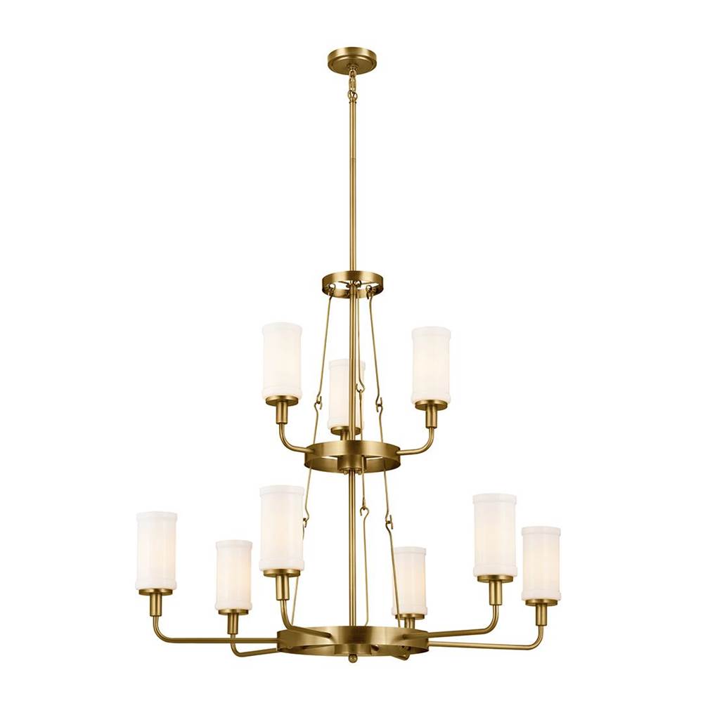 KICHLER 52452NBR Vetivene 40" 9 Light Chandelier Natural Brass