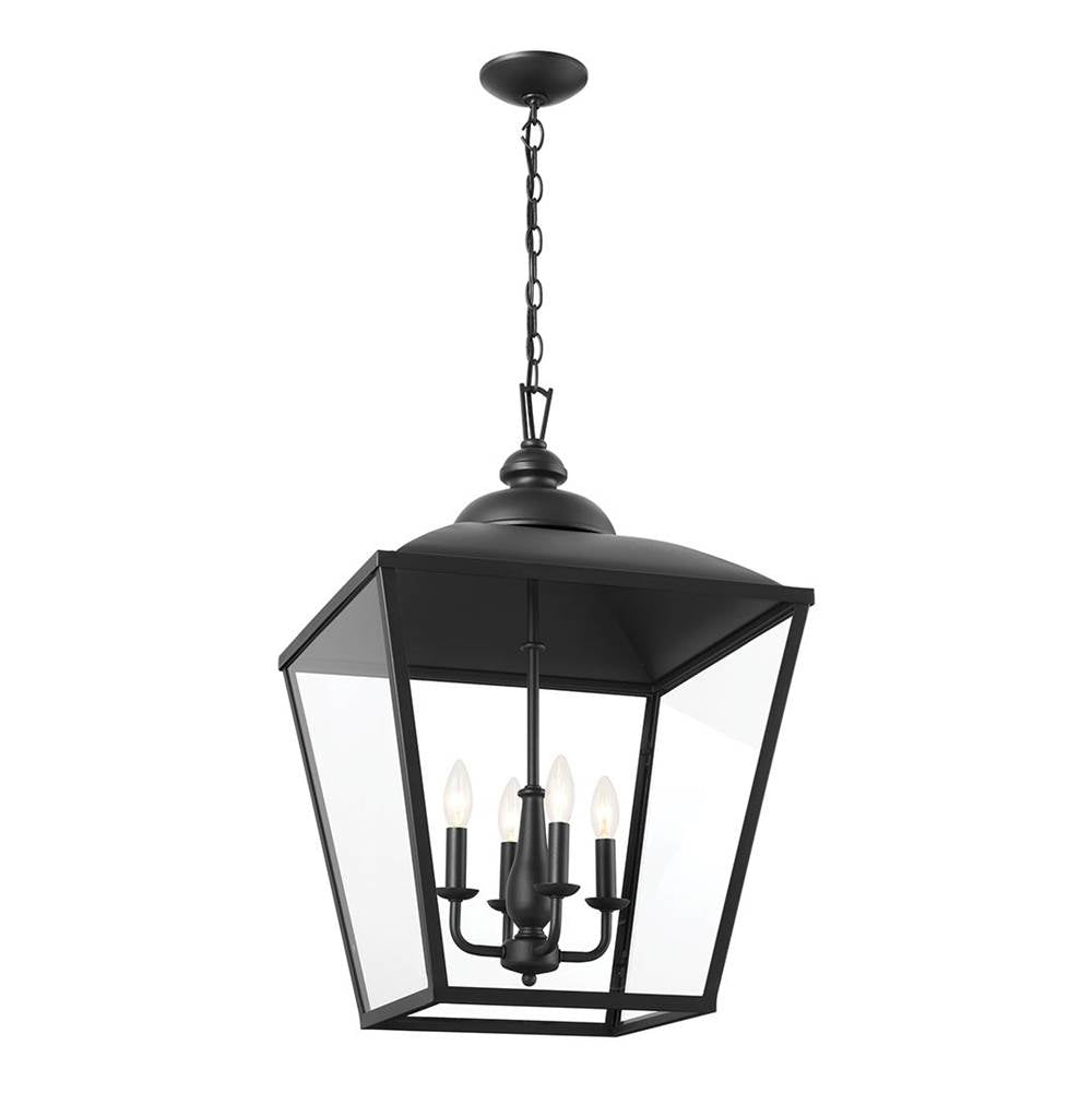 KICHLER 52475BKT Gentle Hill 27.5" 4 Light Foyer Pendant Textured Black