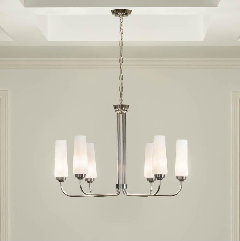 KICHLER 52480PN Truby 29" 6 Light Chandelier Polished Nickel