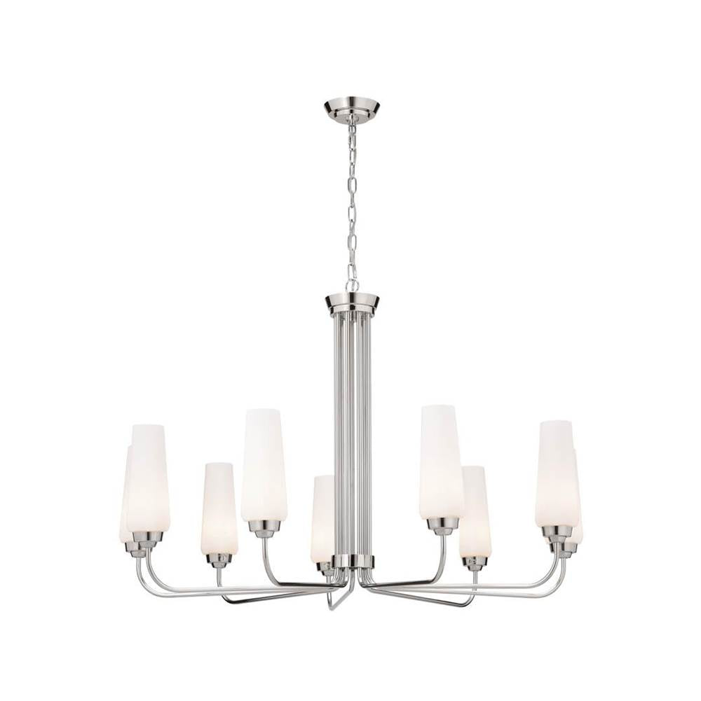 KICHLER 52481PN Truby 38" 9 Light Chandelier Polished Nickel