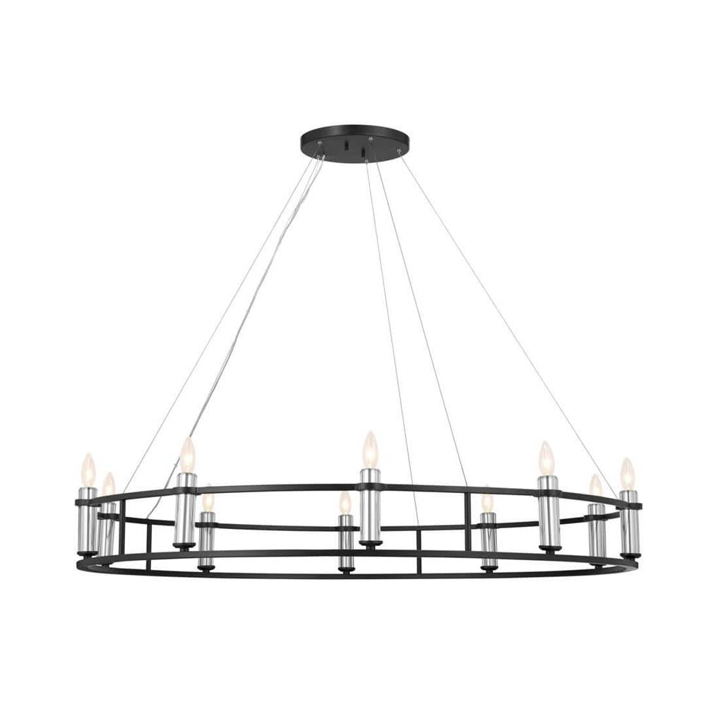 KICHLER 52491BK Rosalind Chandelier 10 Light - Black