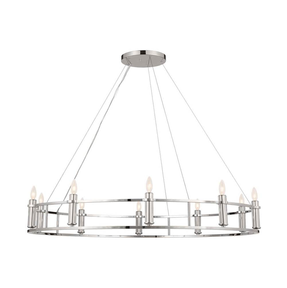 KICHLER 52491PN Rosalind Chandelier 10 Light - Polished Nickel