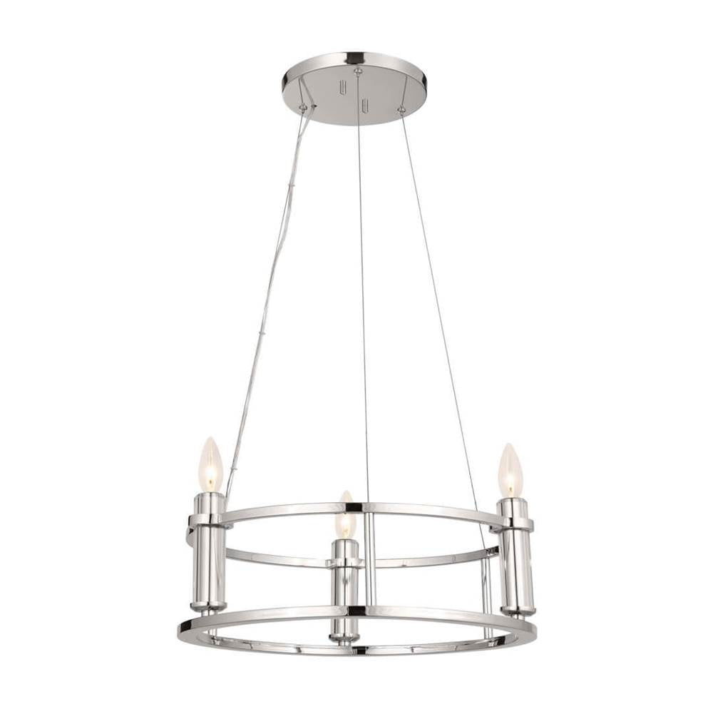 KICHLER 52493PN Rosalind Mini Chandelier 3 Light - Polished Nickel