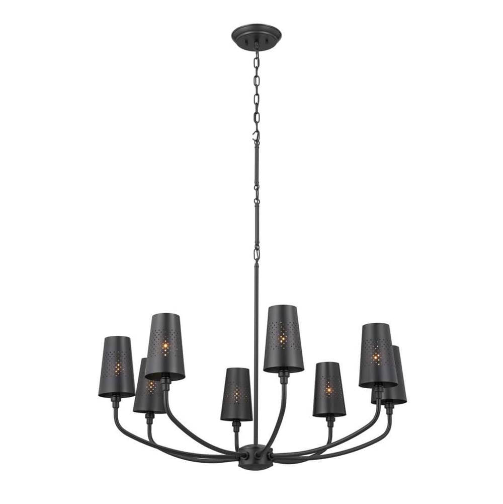 KICHLER 52509BK Adeena Chandelier 8 Light - Black