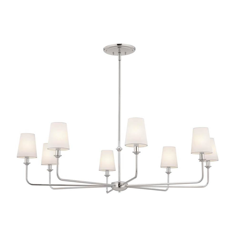 KICHLER 52517PN Pallas Chandelier 8 Light - Polished Nickel