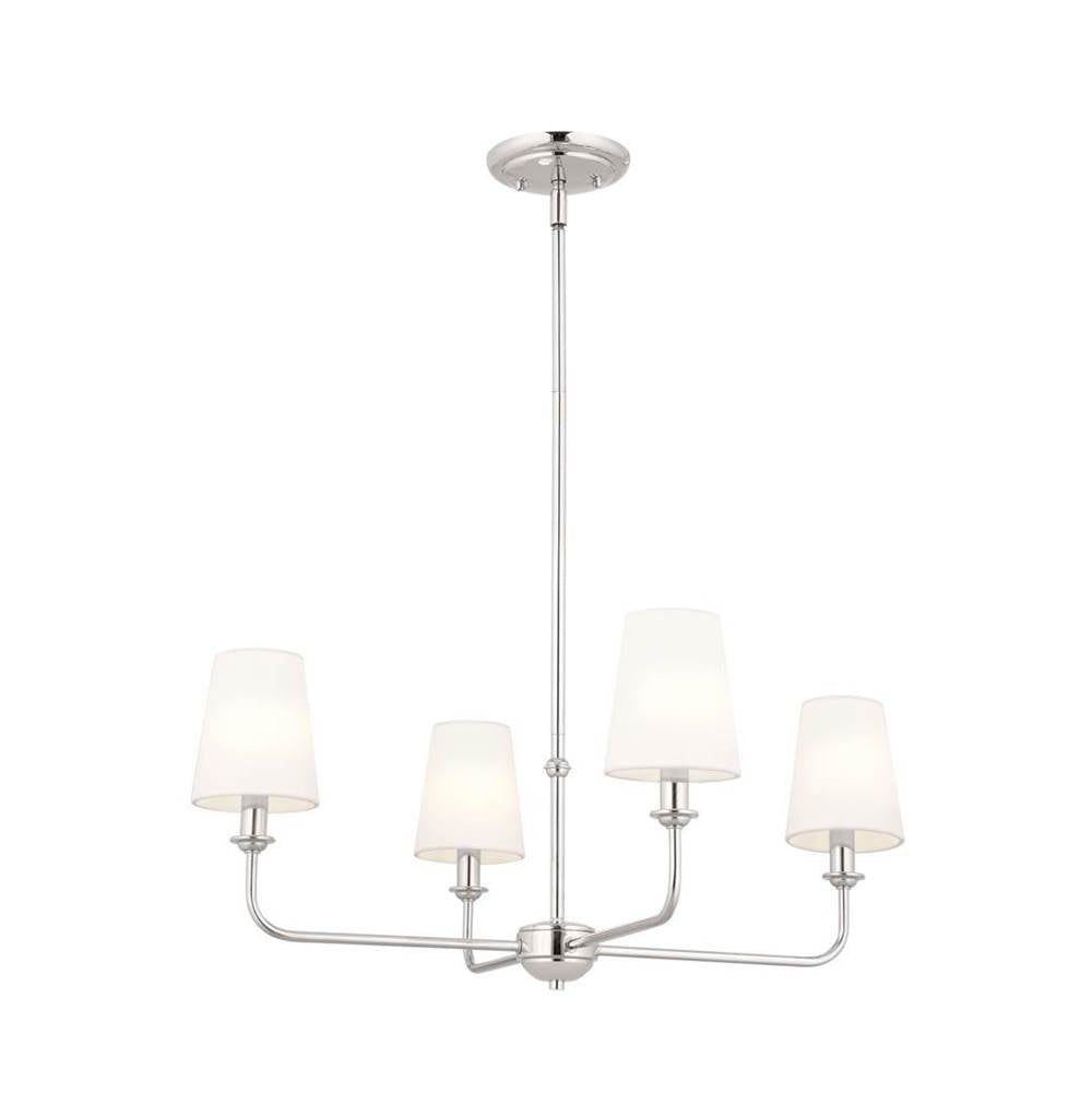 KICHLER 52520PN Pallas Mini Chandelier 4 Light - Polished Nickel