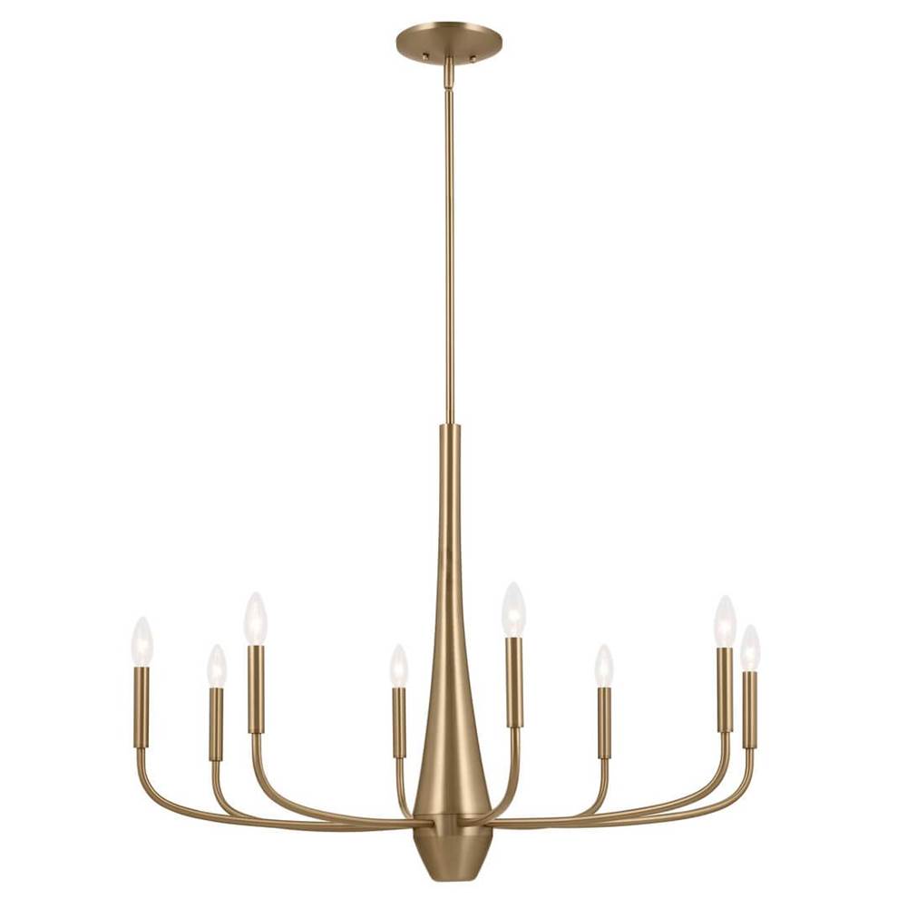 KICHLER 52526CPZ Deela 36 Inch 8 Light Chandelier in Champagne Bronze