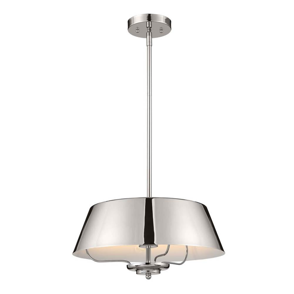 KICHLER 52542PN Luella Pendant/Semi Flush 3 Light - Polished Nickel