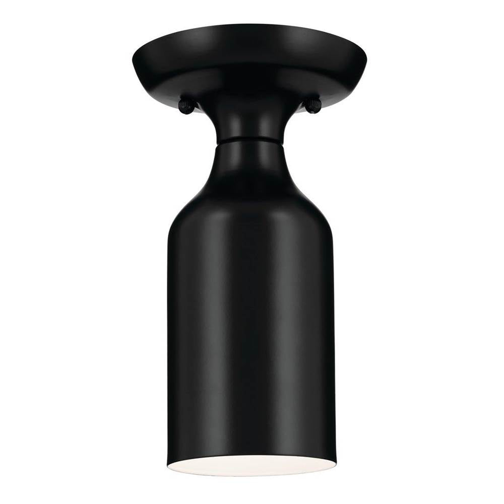 KICHLER 52598BK Sisu 9 Inch 1 Light Semi Flush in Black