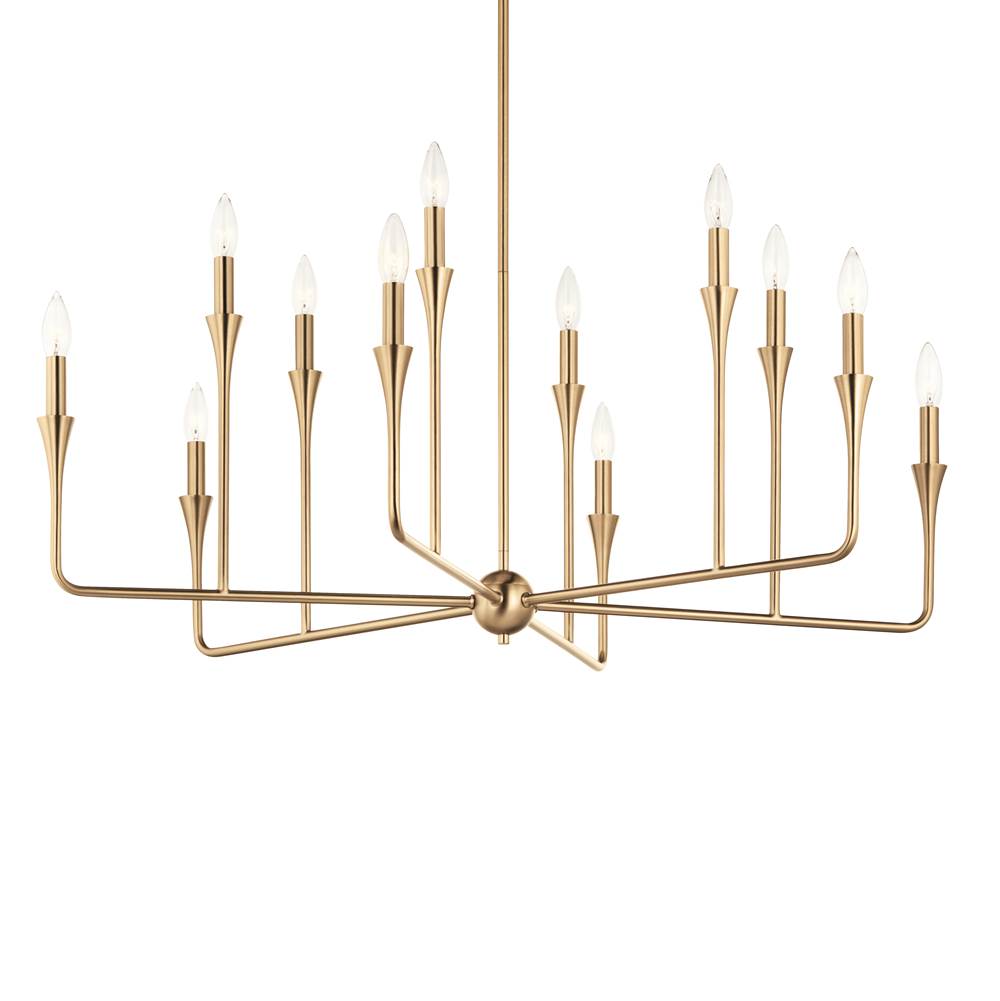 KICHLER 52692CPZ Alvaro 39.75 Inch 12 Light Multi-Tier Chandelier in Champagne Bronze