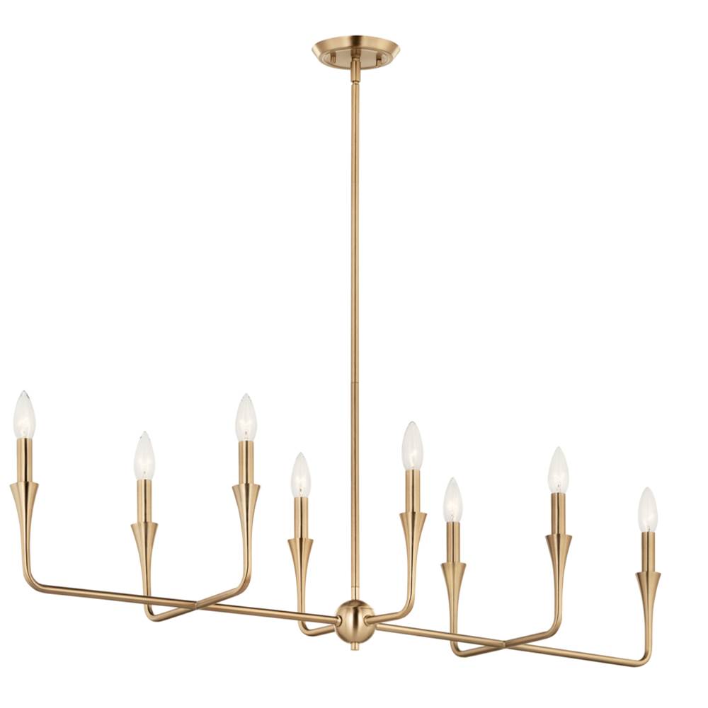 KICHLER 52693CPZ Alvaro 45.5 Inch 8 Light Linear Chandelier in Champagne Bronze