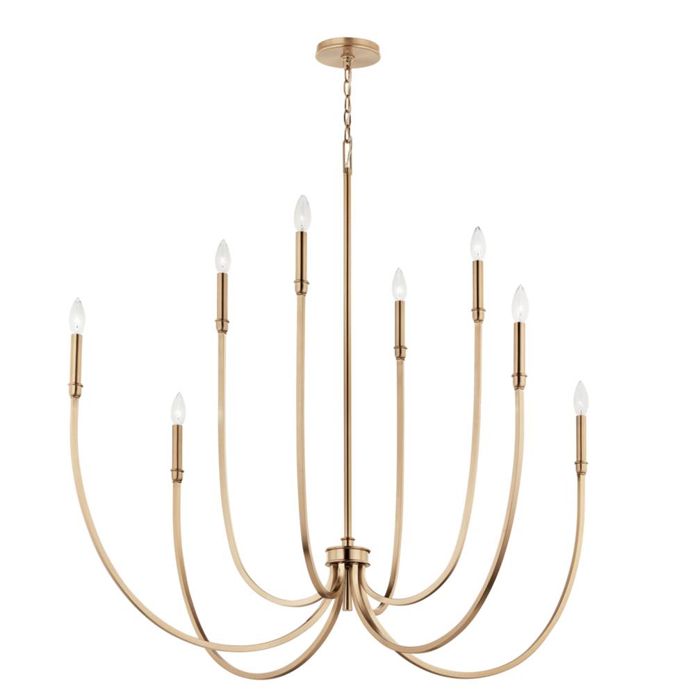 KICHLER 52699CPZ Malene 45.25 Inch 8 Light Foyer Chandelier in Champagne Bronze