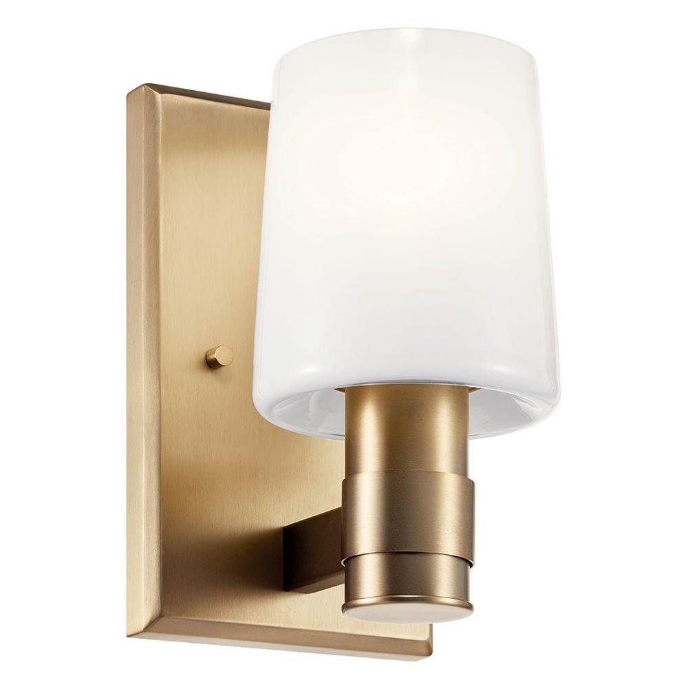 KICHLER 55174CPZ Adani 8.5 Inch 1 Light Vanity with Opal Glass in Champagne Bronze