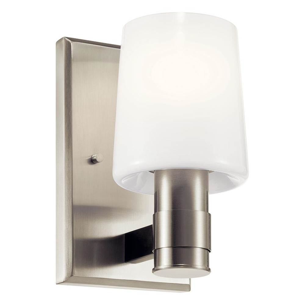 KICHLER 55174NI Adani 8.5 Inch 1 Light Vanity with Opal Glass in Brushed Nickel