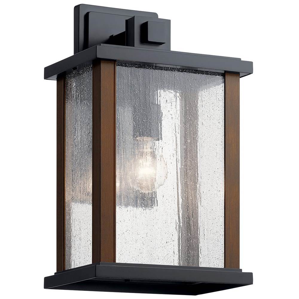 KICHLER 59018BK Marimount 17" 1 Light Outdoor Wall Light with Clear Glass in Black