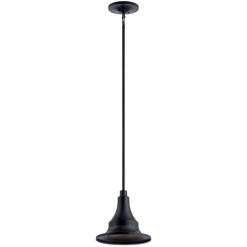 KICHLER 59057BKT Hampshire 13.25 inch 1 Light Medium Outdoor Pendant/Semi Flush in Textured Black