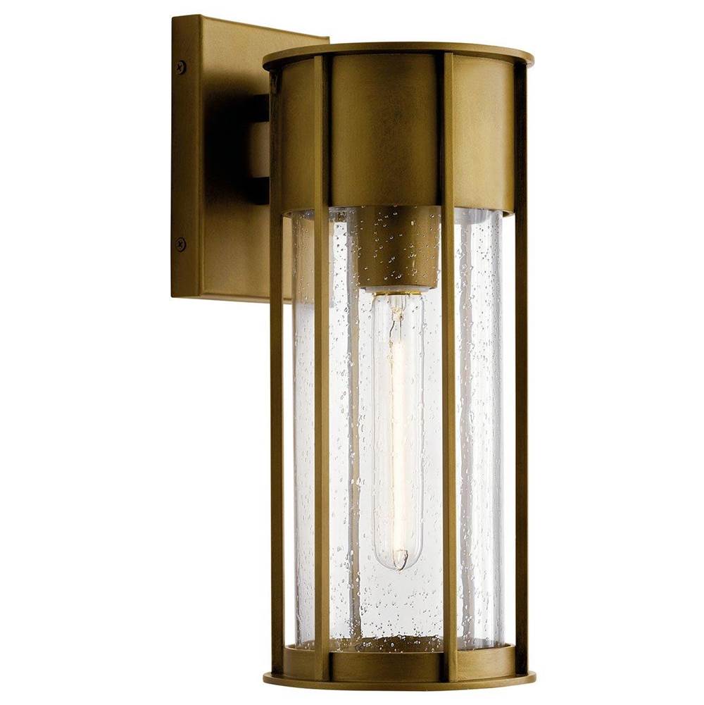 KICHLER 59080NBR Camillo 15" 1 Light Wall Light with Clear Seeded Glass Natural Brass