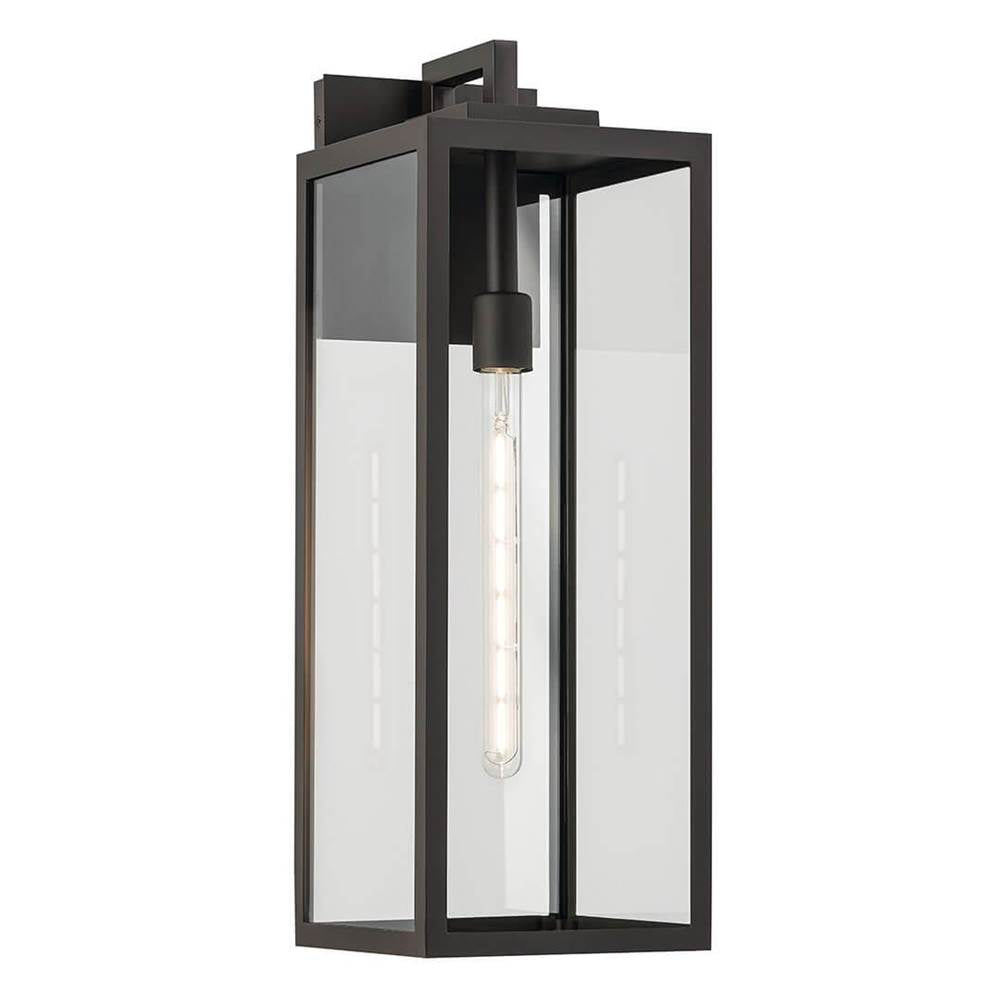 KICHLER 59113OZ Branner 24 inch 1 Light Outdoor Wall Light with Clear Glass in Olde Bronze