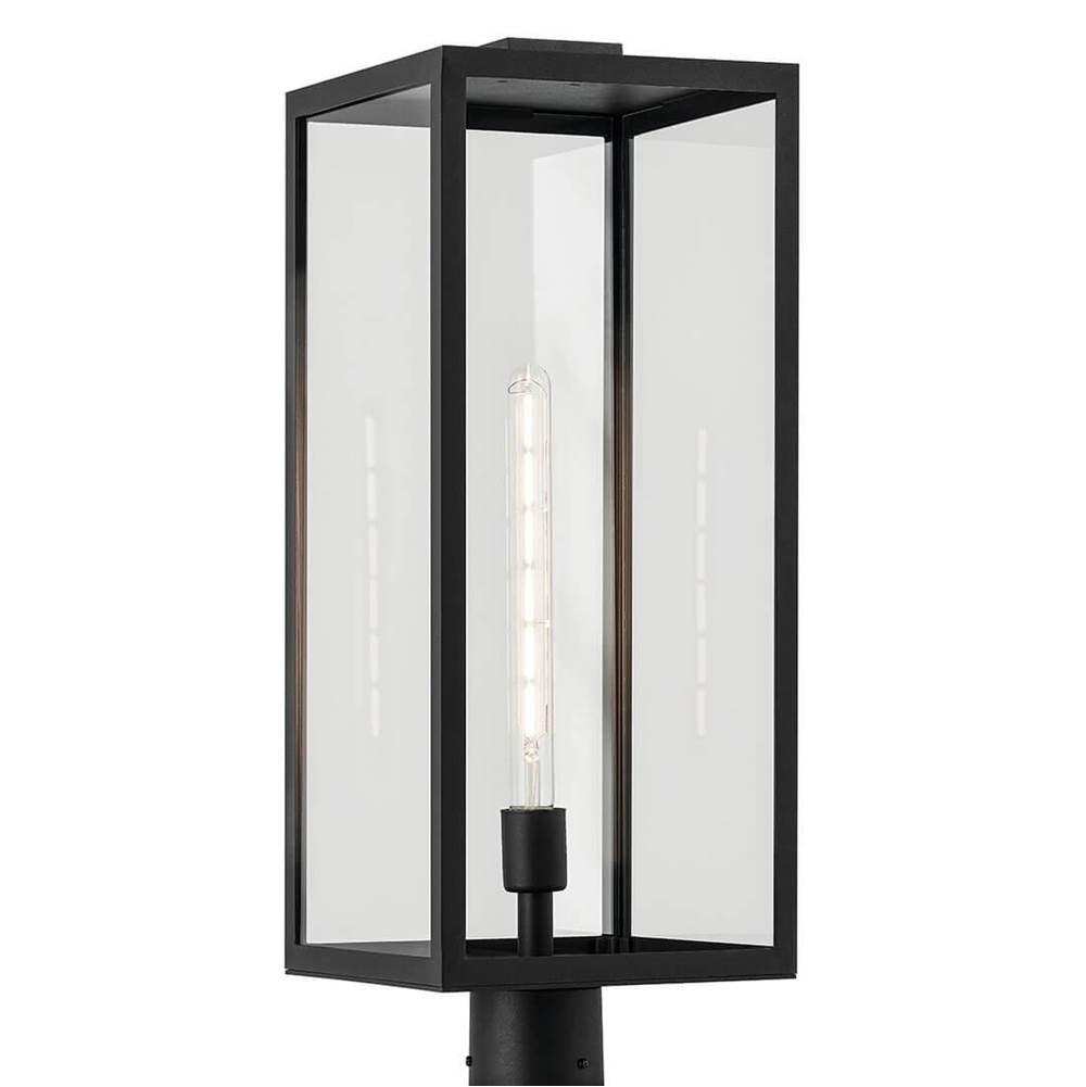 KICHLER 59115BKT Branner 25.5 inch 1 Light Outdoor Post Light with Clear Glass in Textured Black