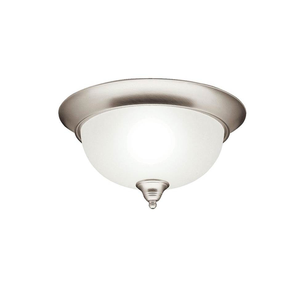 KICHLER 8064NI Dover 2 Light Flush Mount Brushed Nickel