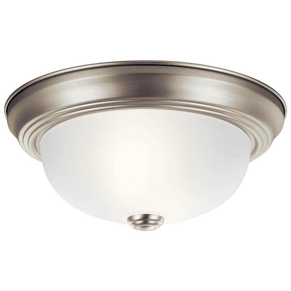 KICHLER 8111NI 11.25" 2 Light Flush Mount Brushed Nickel