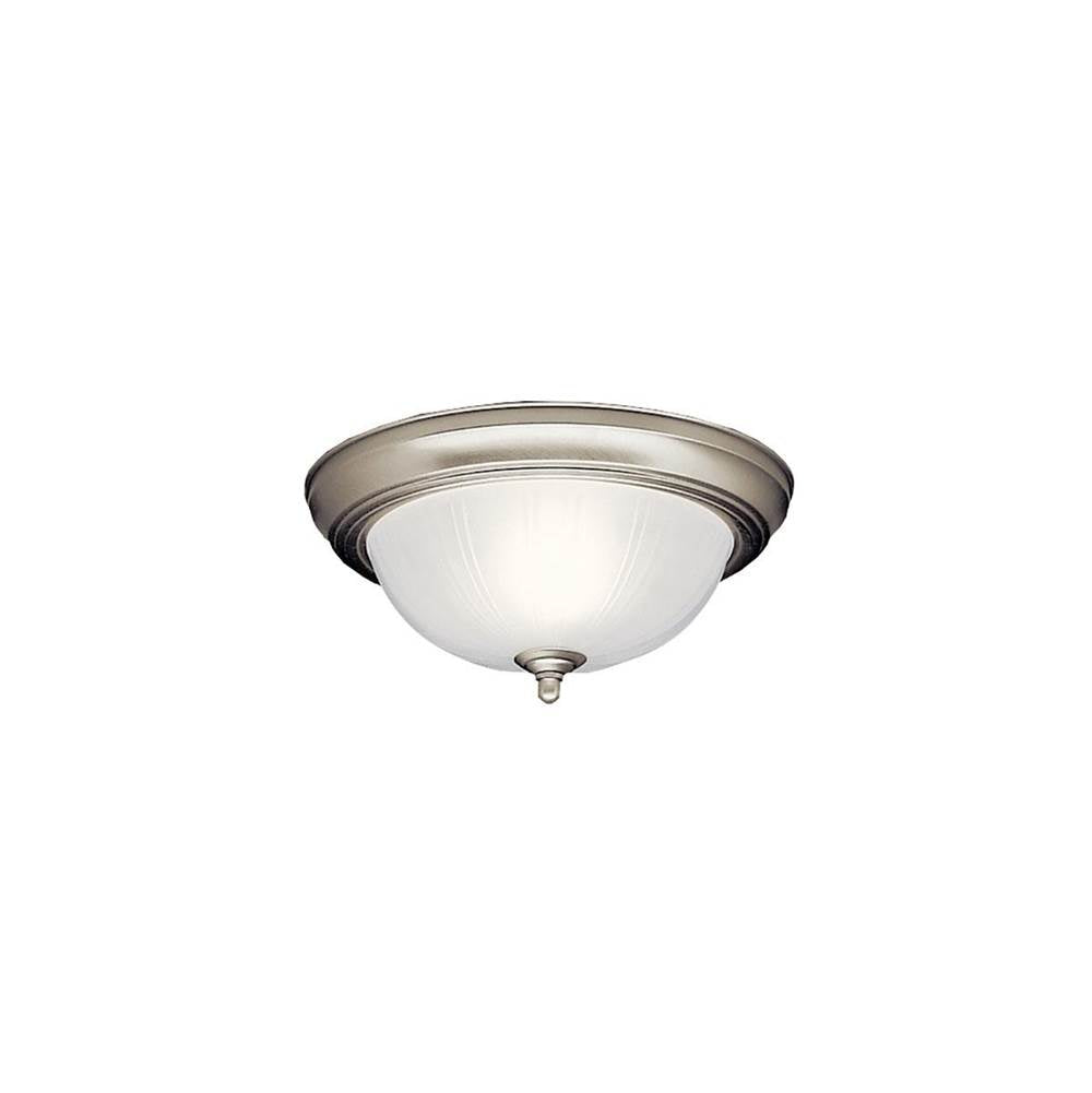 KICHLER 8653NI 11.5" 2 Light Flush Mount Brushed Nickel