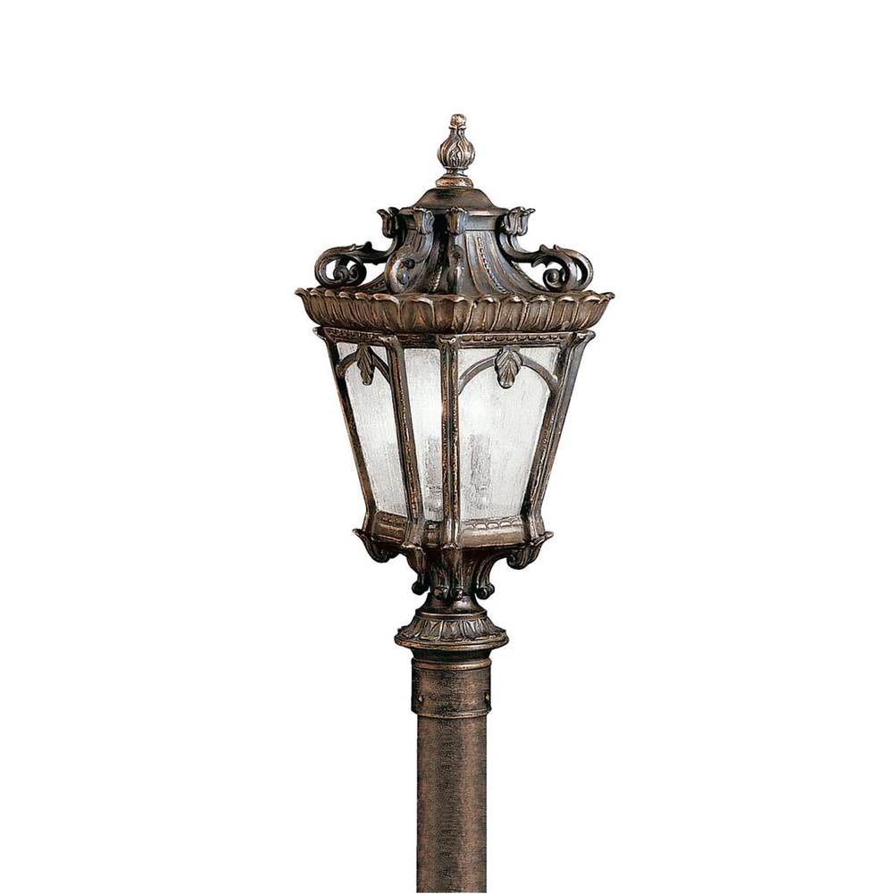 KICHLER 9559LD Tournai 30" 4 Light Outdoor Post Light with Clear Seeded Glass in Londonderry