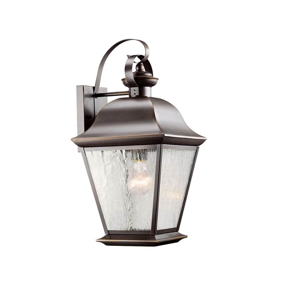 KICHLER 9709OZ Mount Vernon 19.5" 1 Light Outdoor Wall Light with Clear Seeded Glass in Olde Bronze
