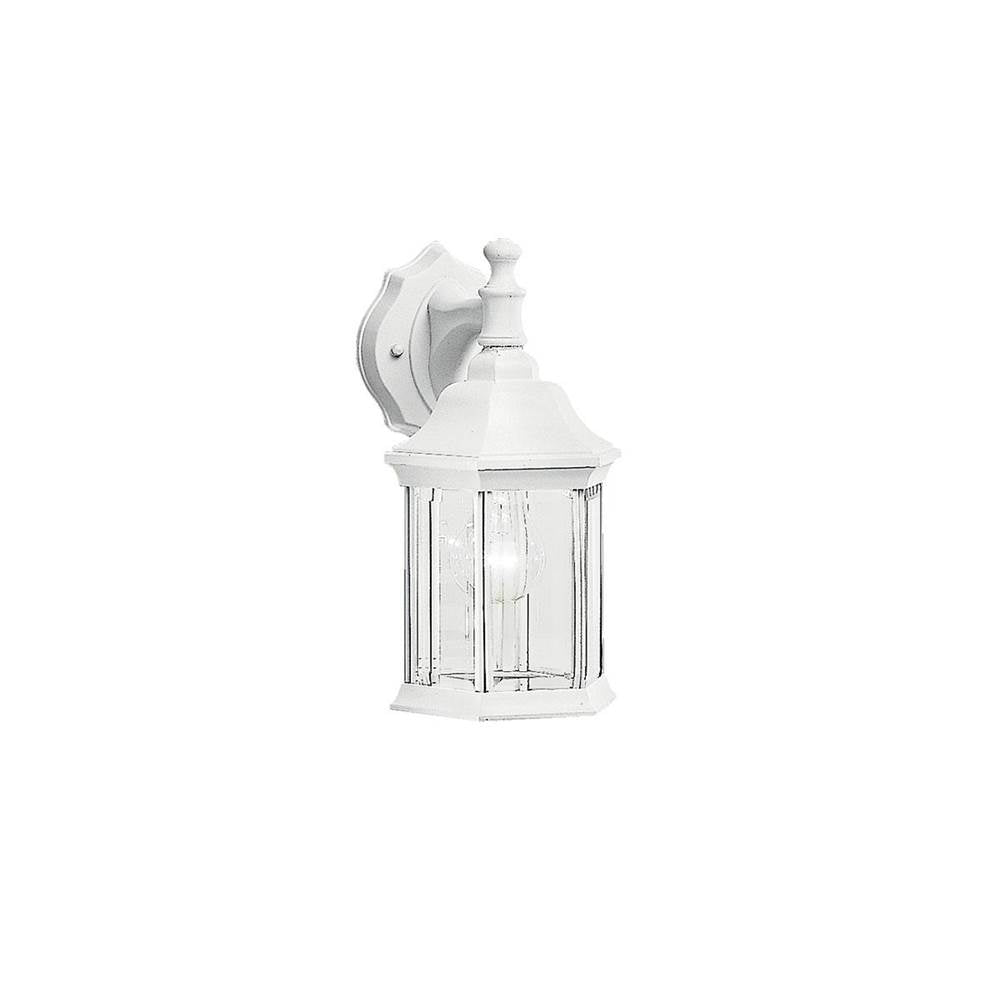 KICHLER 9776WH Chesapeake 11.75" 1 Light Outdoor Wall Light with Clear Beveled Glass in White