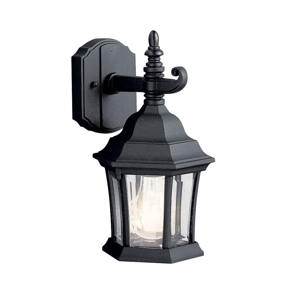 KICHLER 9788BK Townhouse 1 Light Wall Light Black