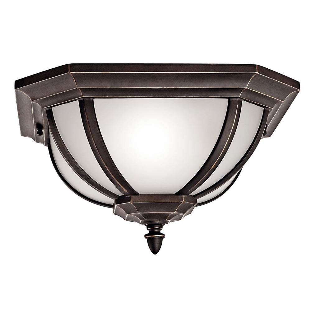 KICHLER 9848RZ Salisbury 2 Light Flush Mount Rubbed Bronze