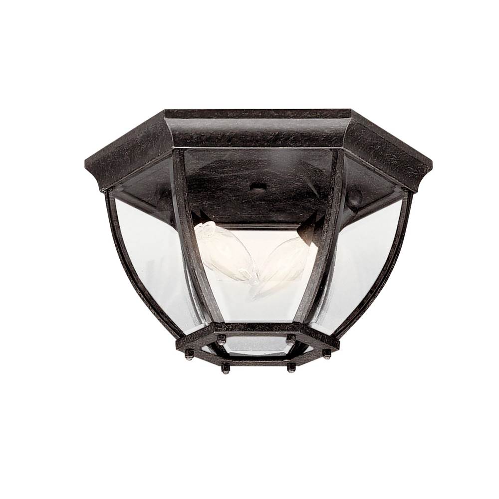 KICHLER 9886TZ Barrie 2 Light Flush Mount Tannery Bronze