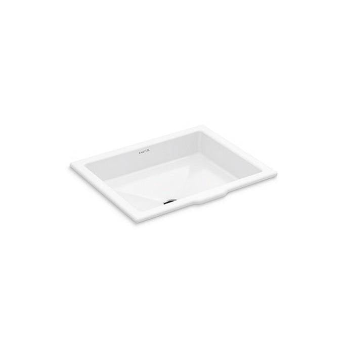 KALLISTA P74235-WO-0 Perfect Um Sink, Centric Rectangle - Stucco White