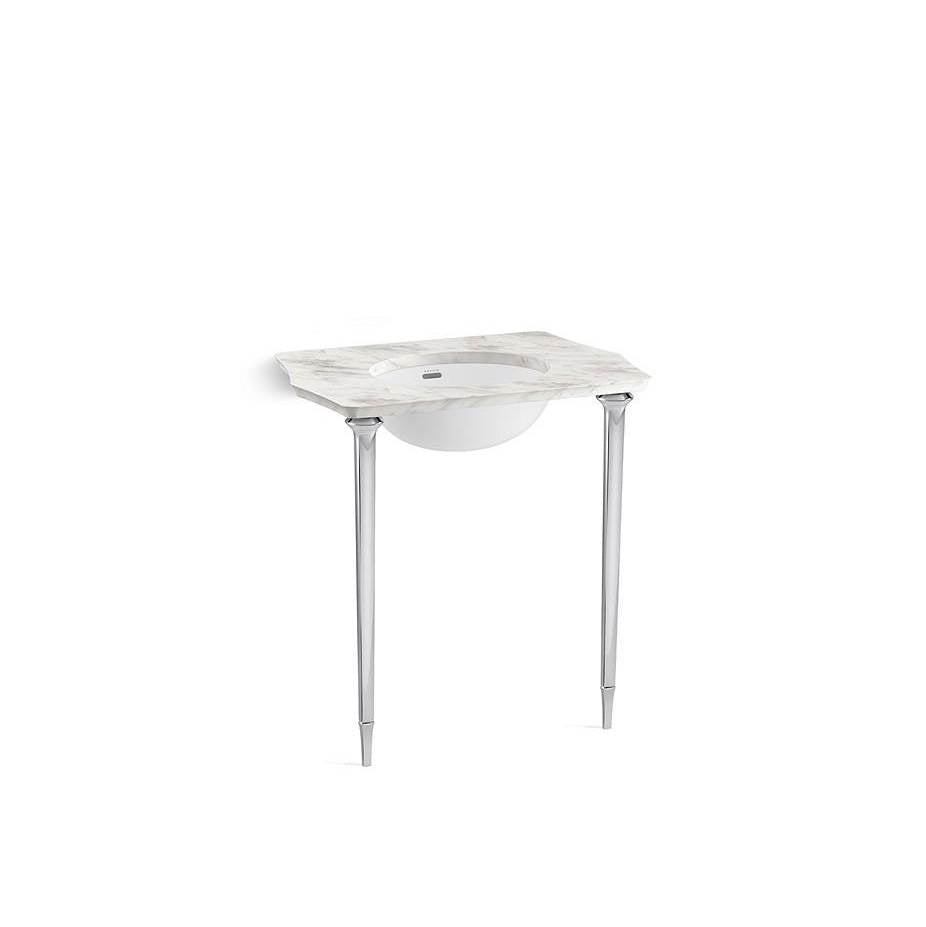 KALLISTA Script P74242-CP-CP Script® Console Table Leg - Polished Chrome