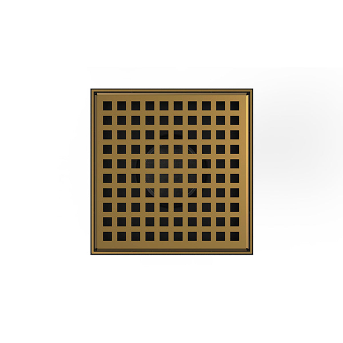 INFINITY DRAIN LQ5-2 SB LQD 5 5"x5" LQ5 Squares Pattern Strainer-2" Throat in Satin Bronze