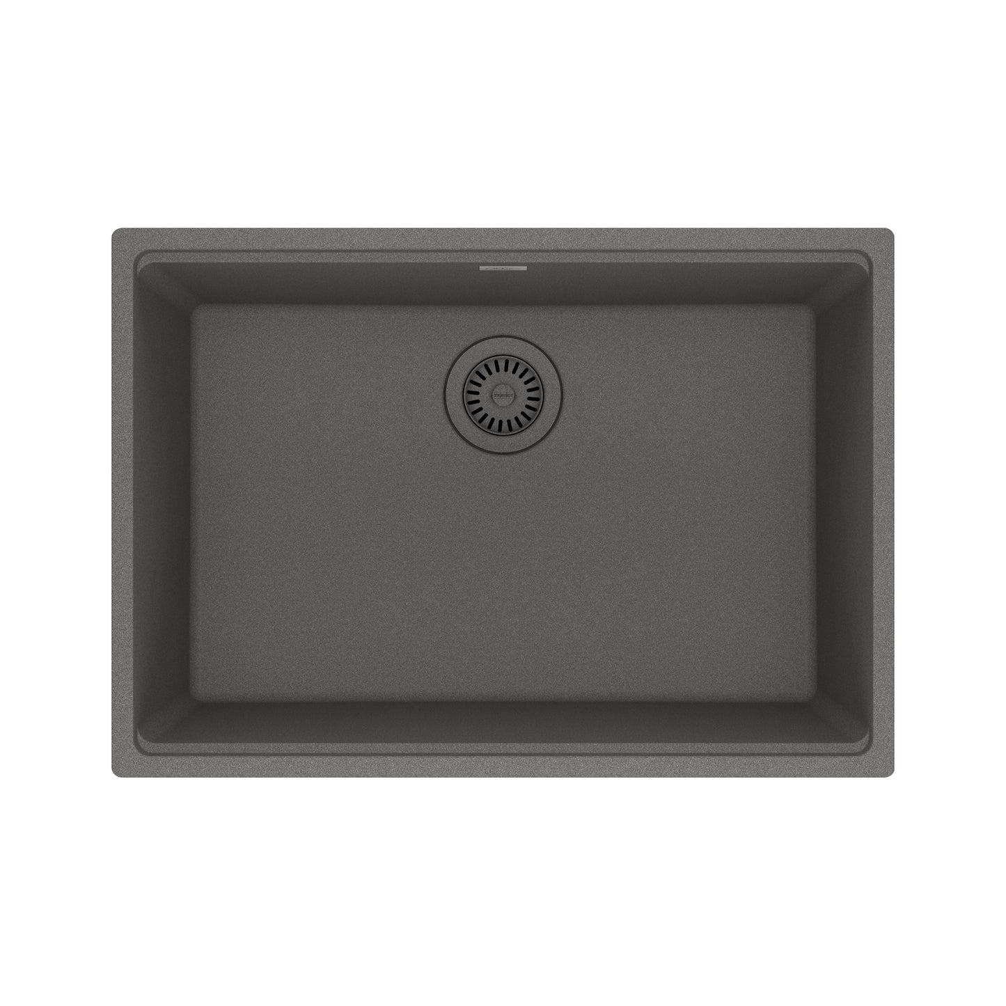 FRANKE MAG11025-SHG Maris Undermount 27-in x 19-in Granite Single Bowl Kitchen Sink in Stone Grey In Stone Grey