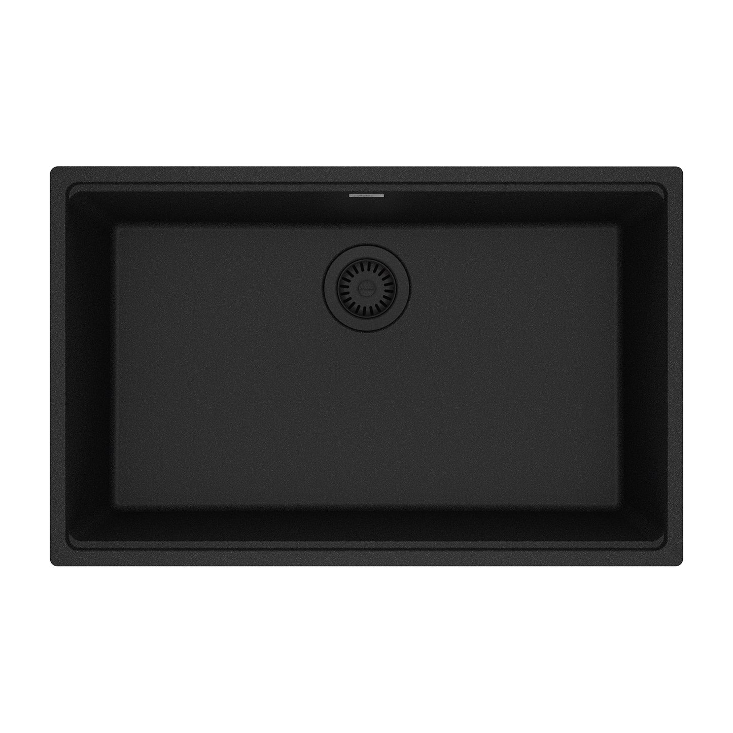 FRANKE MAG11028-ONY Maris Undermount 33-in x 22-in Granite Single Bowl Kitchen Sink in Onyx In Onyx