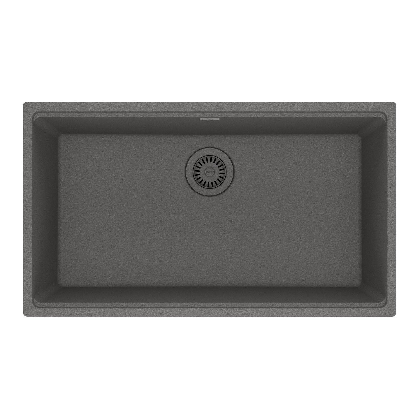 FRANKE MAG11029-SHG Maris Undermount 31-in x 17.81-in Granite Single Bowl Kitchen Sink in Stone Grey In Stone Grey