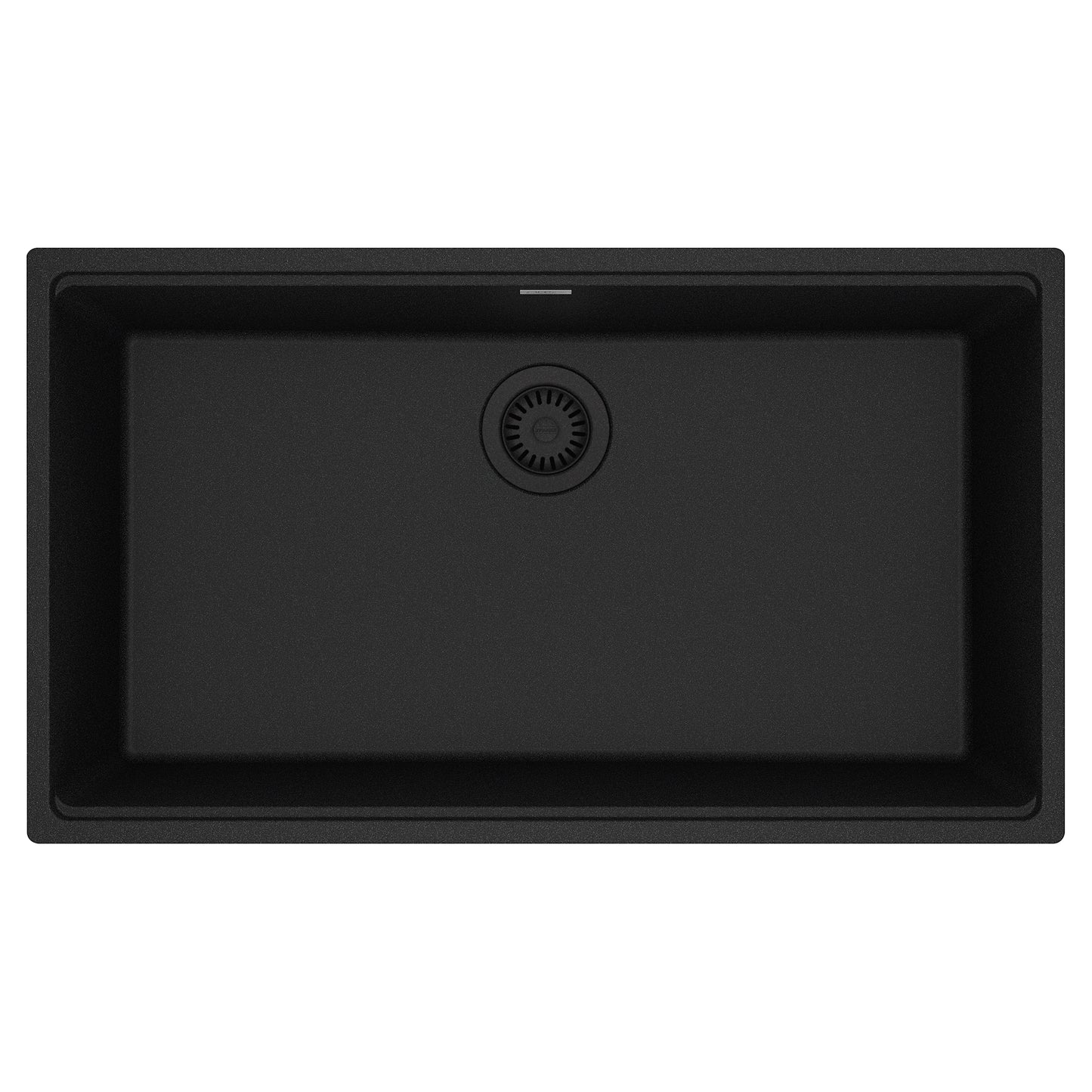 FRANKE MAG11031-ONY Maris Undermount 33-in x 18.94-in Granite Single Bowl Kitchen Sink in Onyx In Onyx