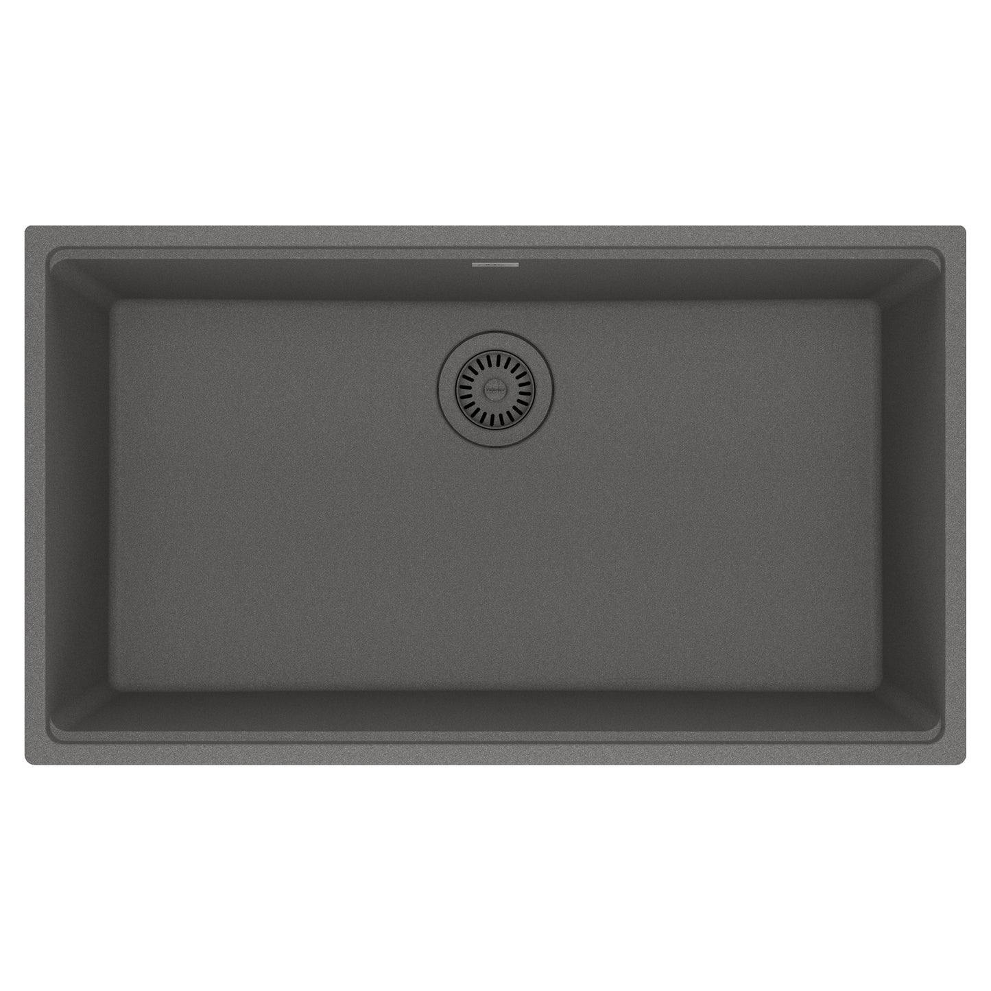 FRANKE MAG11031-SHG Maris Undermount 33-in x 18.94-in Granite Single Bowl Kitchen Sink in Stone Grey In Stone Grey