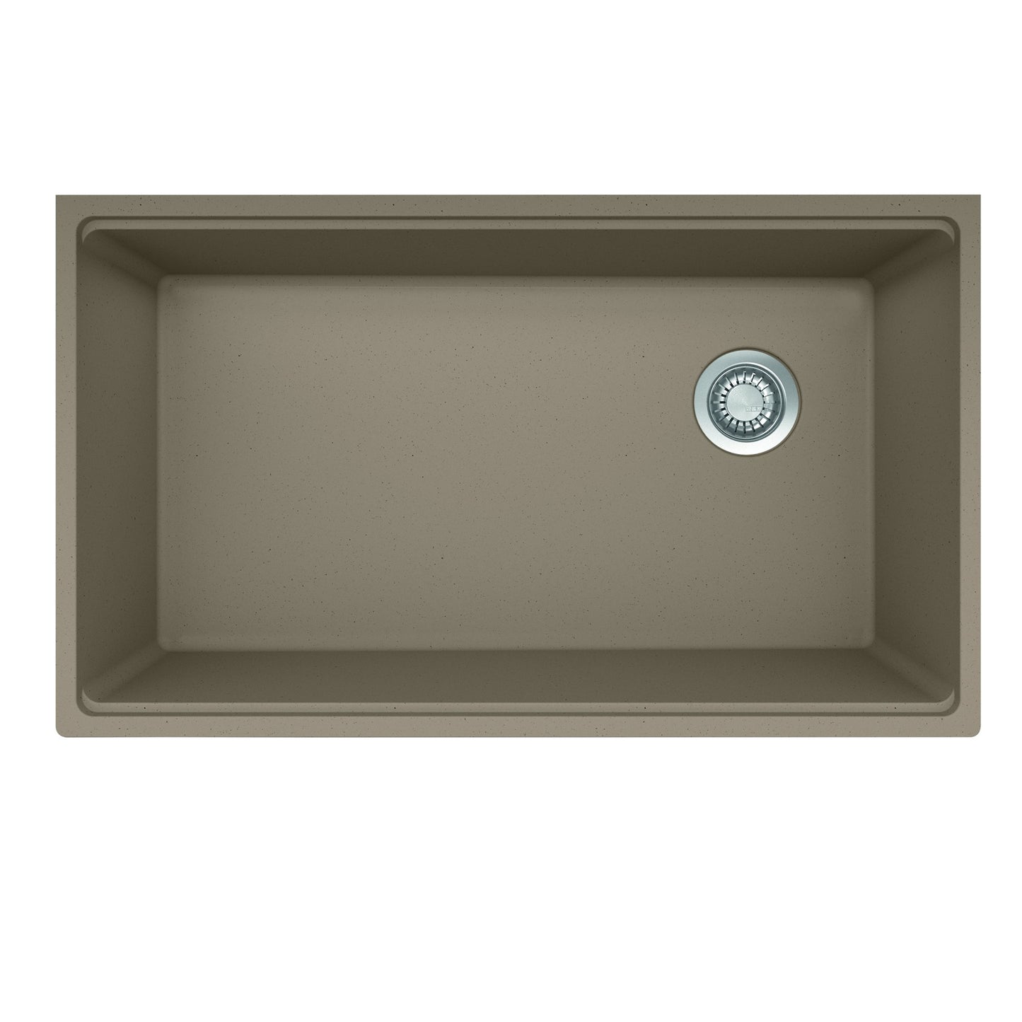 FRANKE MAG11031OW-OYS-WKC Maris Undermount 33-in x 19.31-in Granite Single Bowl Kitchen Sink in Oyster In Oyster