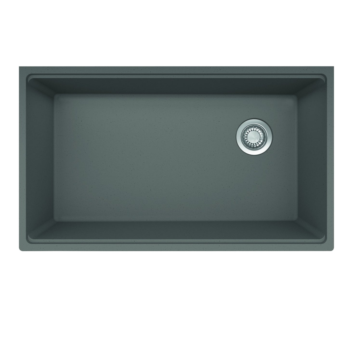FRANKE MAG11031OW-SHG-WKC Maris Undermount 33-in x 19.31-in Granite Single Bowl Kitchen Sink in Stone Grey In Stone Grey