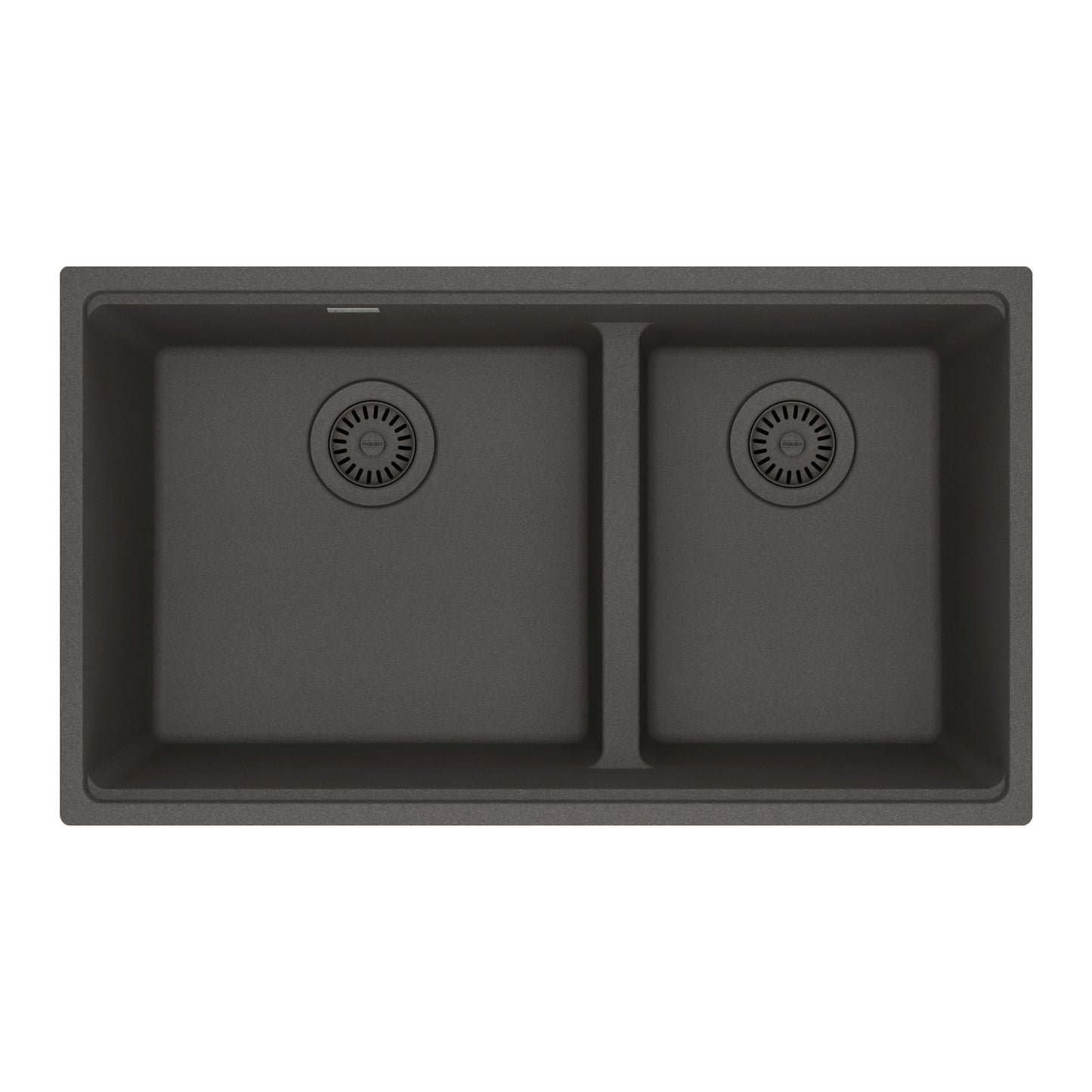 FRANKE MAG1601611LD-SLG Maris Undermount 31-in x 17.81-in Granite Double Bowl Kitchen Sink in Slate Grey