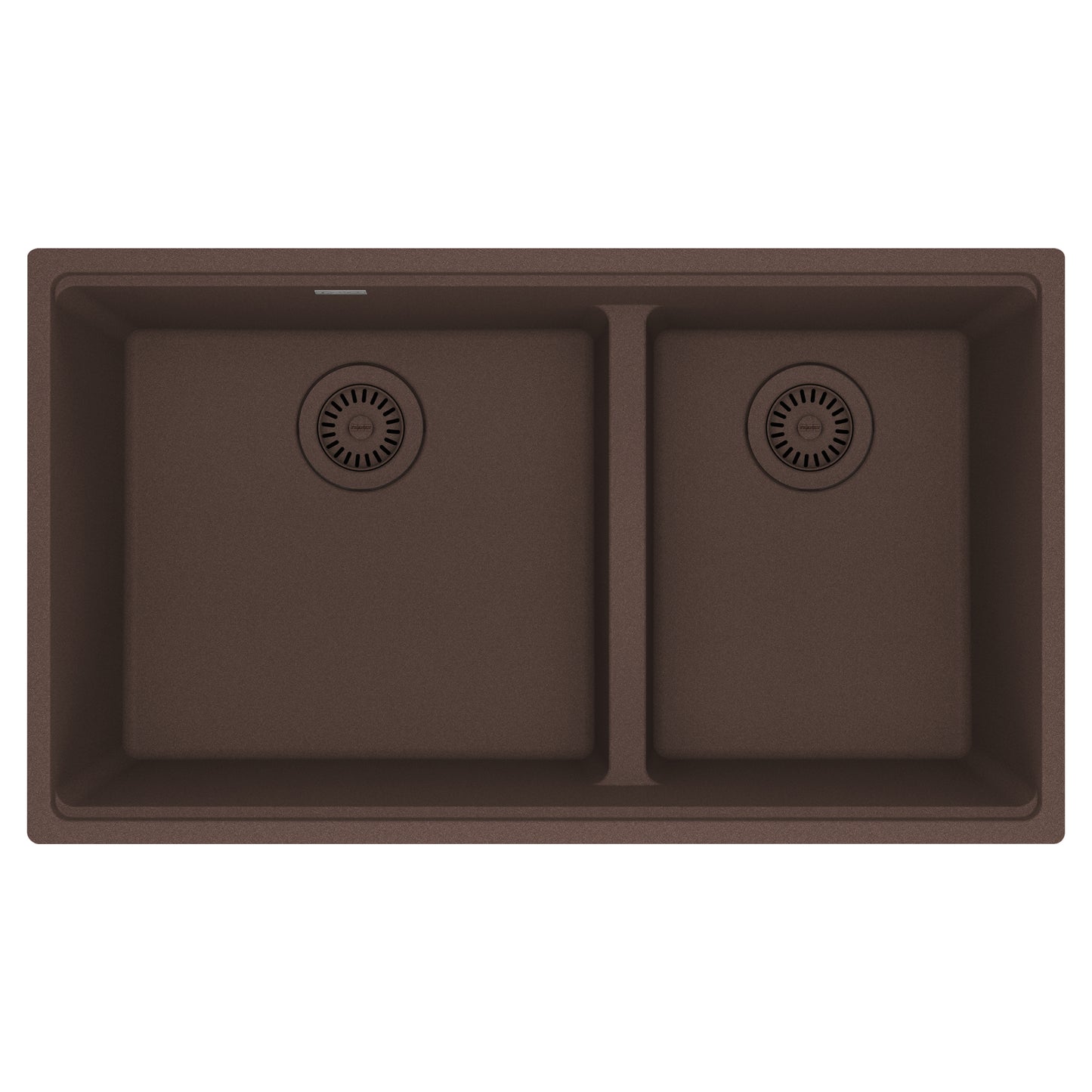 FRANKE MAG1601812LD-MOC Maris Undermount 33-in x 18.94-in Granite Double Bowl Kitchen Sink in Mocha In Mocha